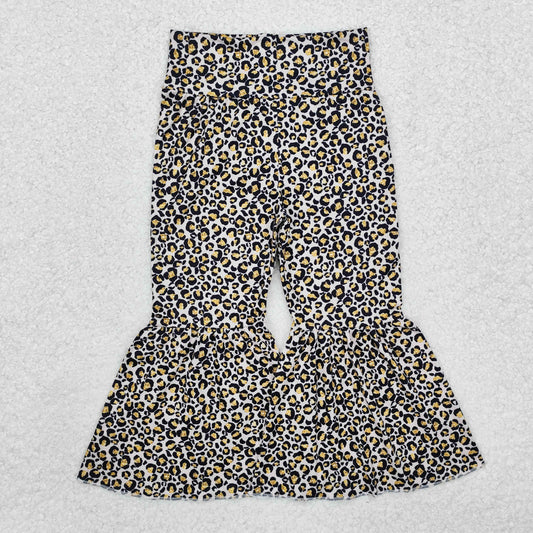 leopard bell bottom girls pants