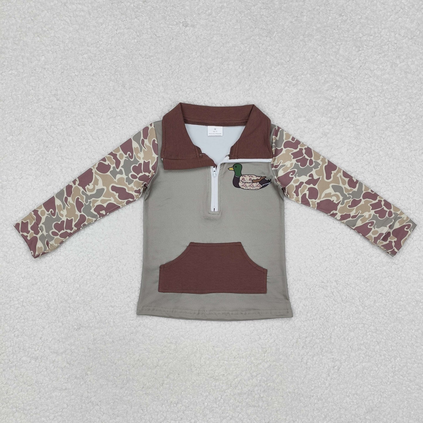 camo duck half zip pullovers