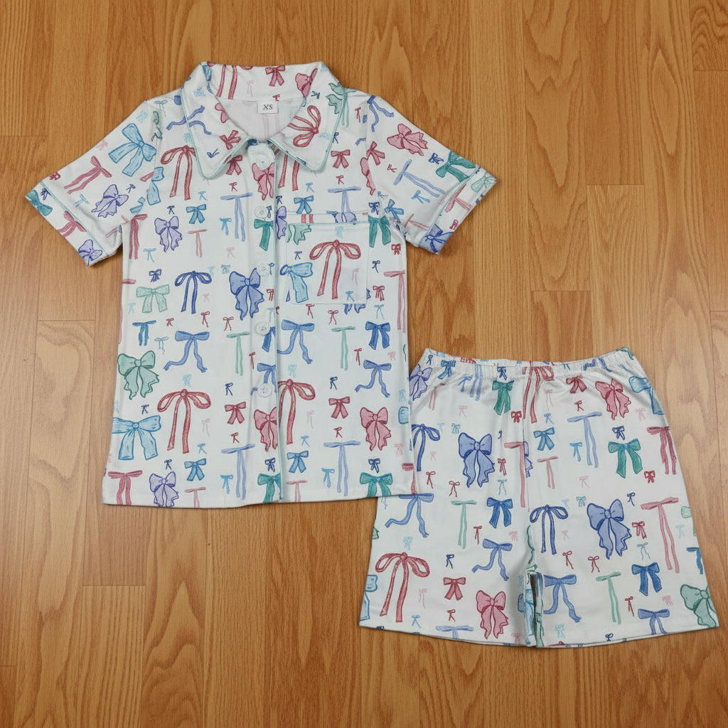 colorful coquette women summer pajamas set adult sleepwear