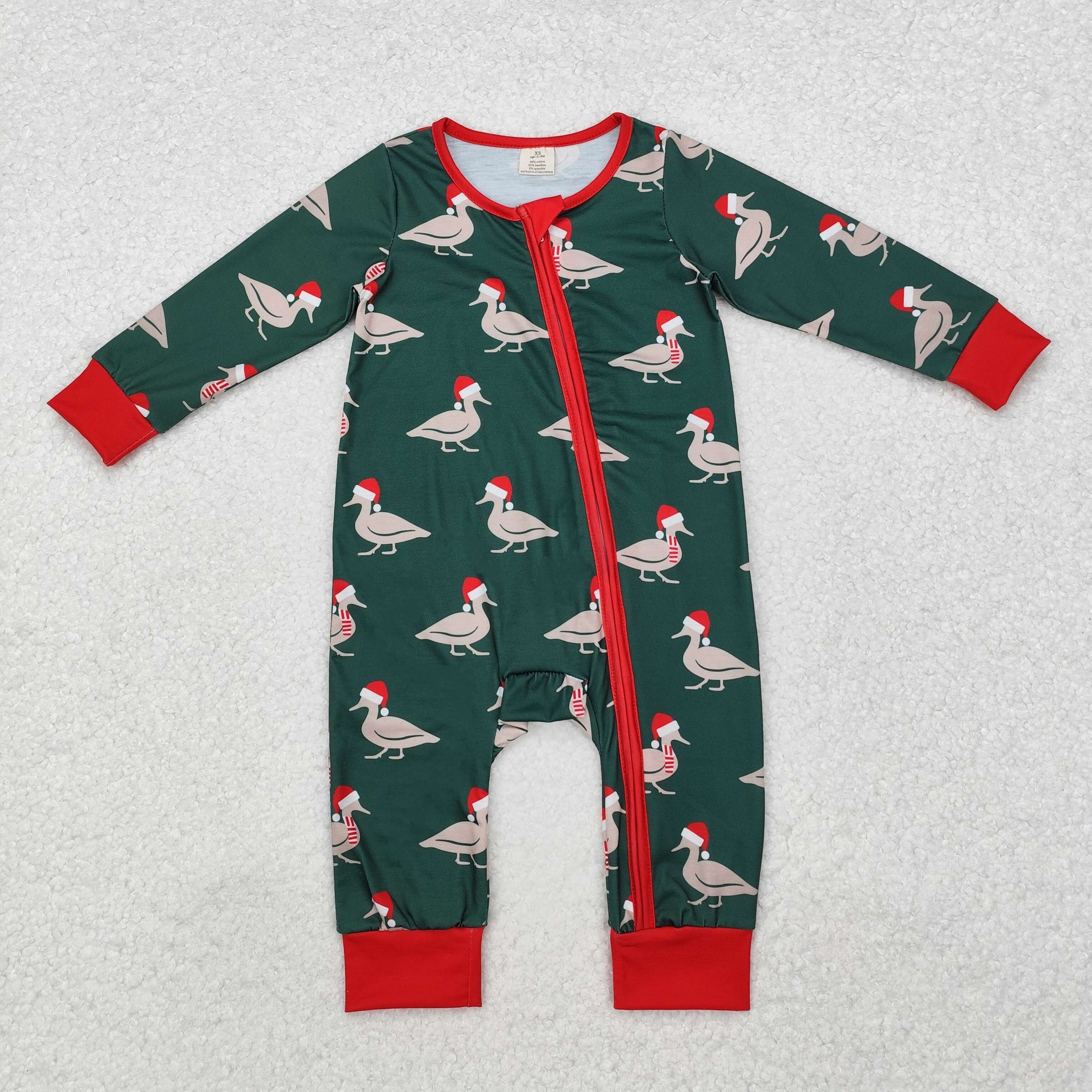 santa duck baby bamboo sleeper