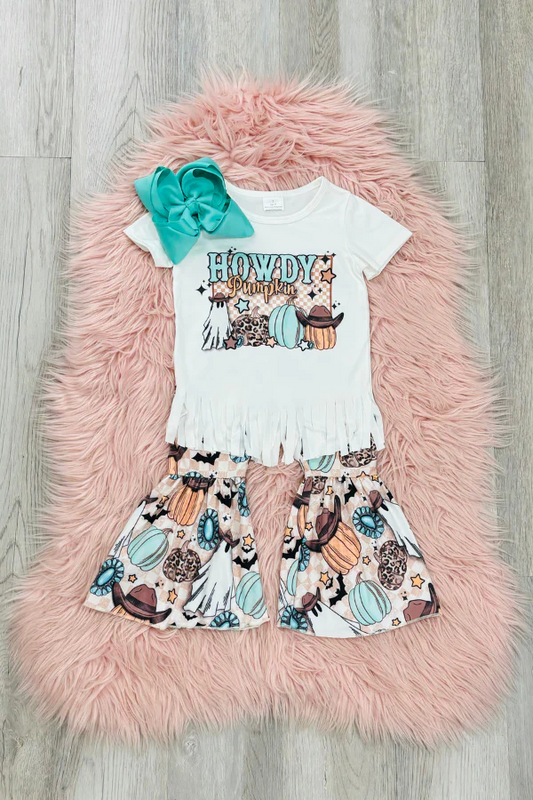 Howdy pumpkin bell pants set