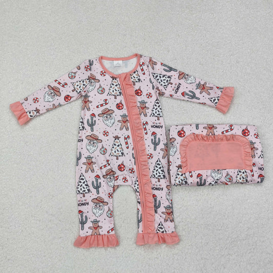 hohoho howdy santa zip sleeper baby girl clothes