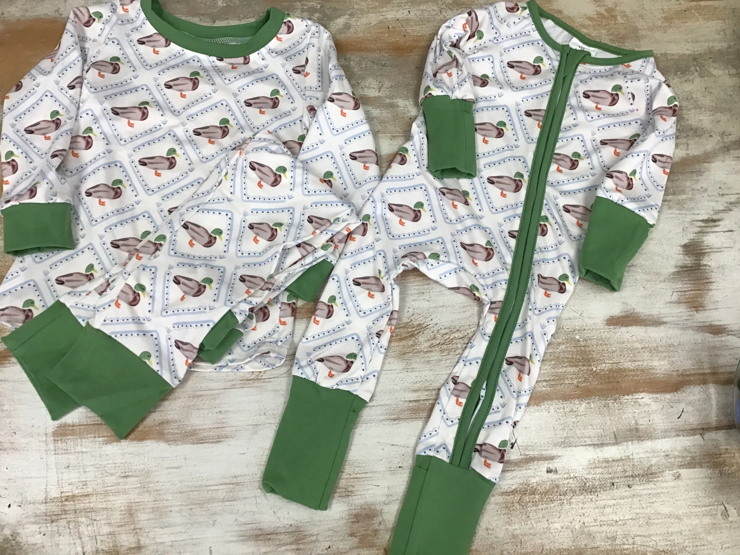 Duck Print Sibling Pajamas