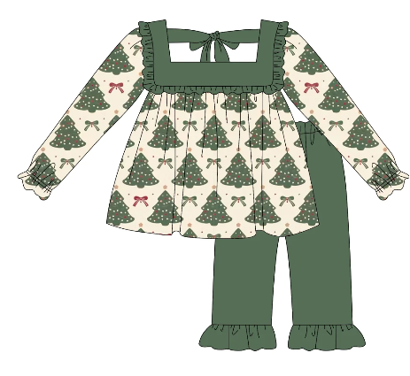 NO MOQ CLOSE 2025 2nd Sept Christmas tree pants set