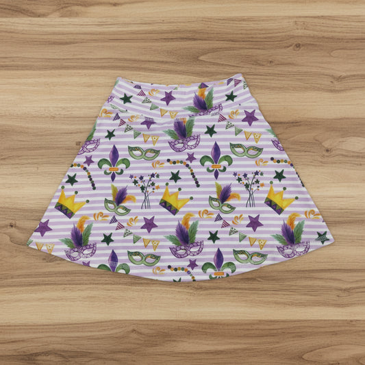 mardi gras party athletic skort