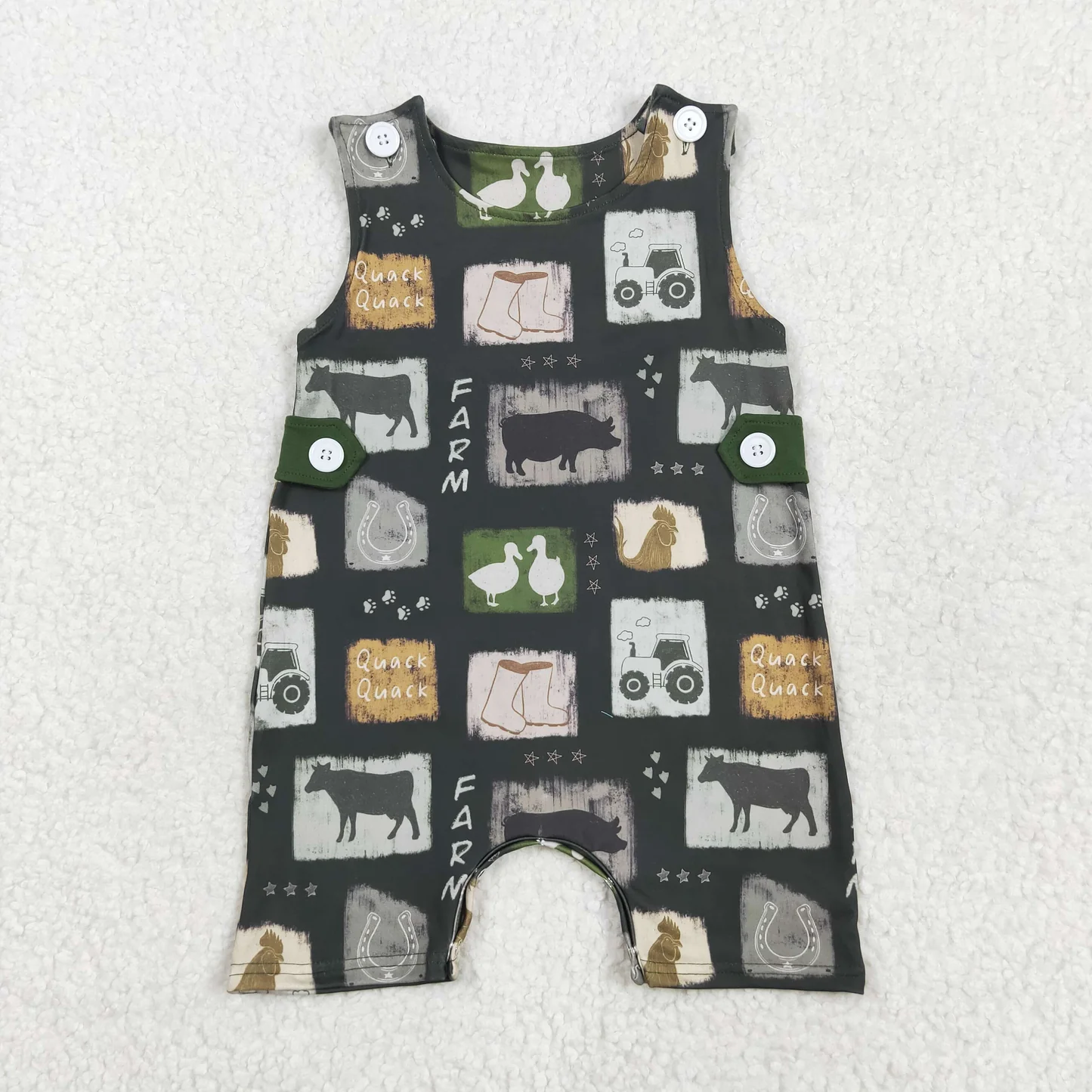 Farm Print Brother Summer Matching Clothes
