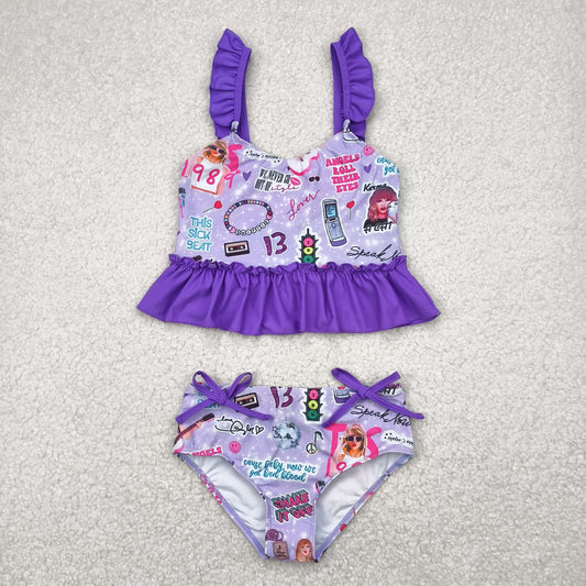 taylor two piece ruffle swimsuit girl swimwear