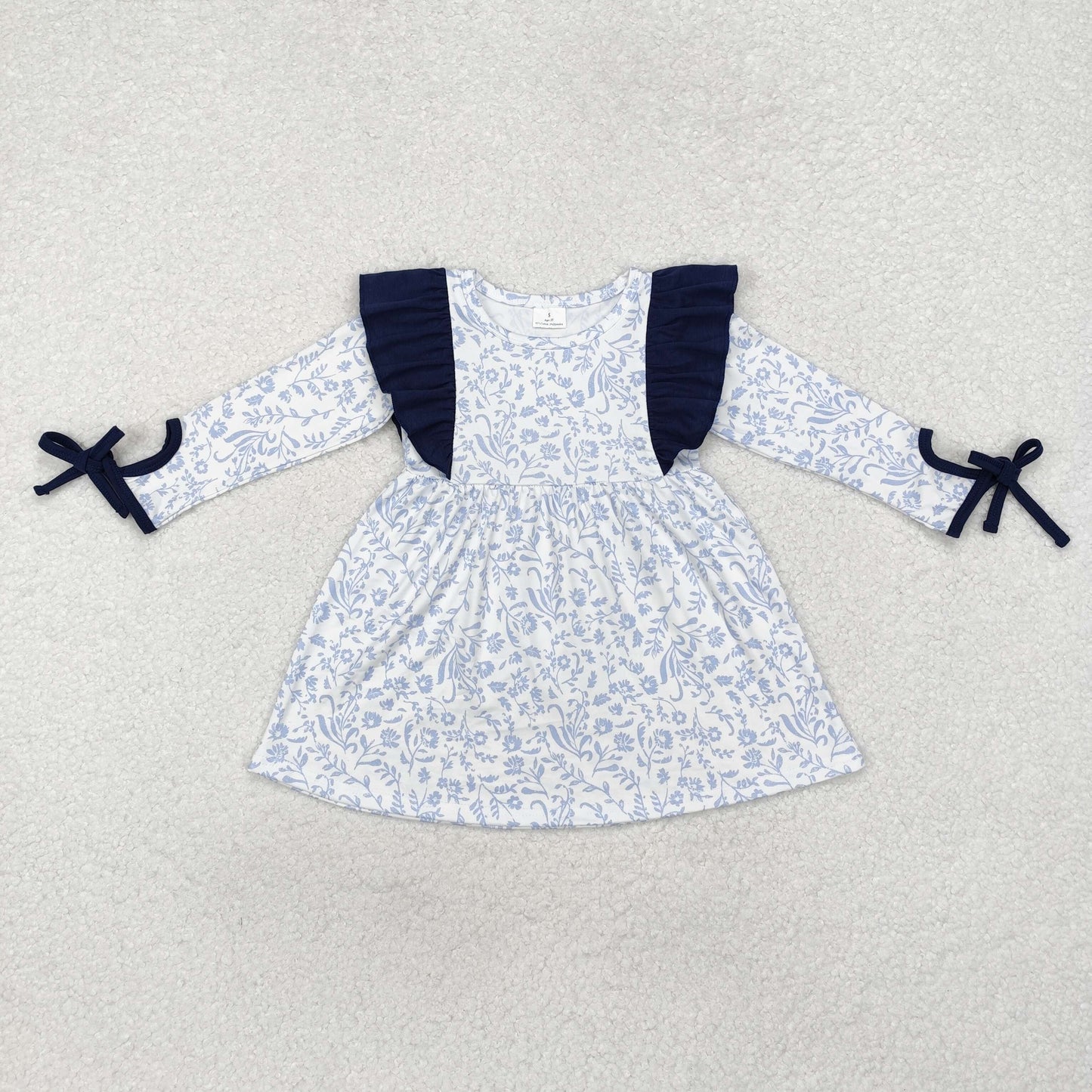 blue flower dress girl fall dresses