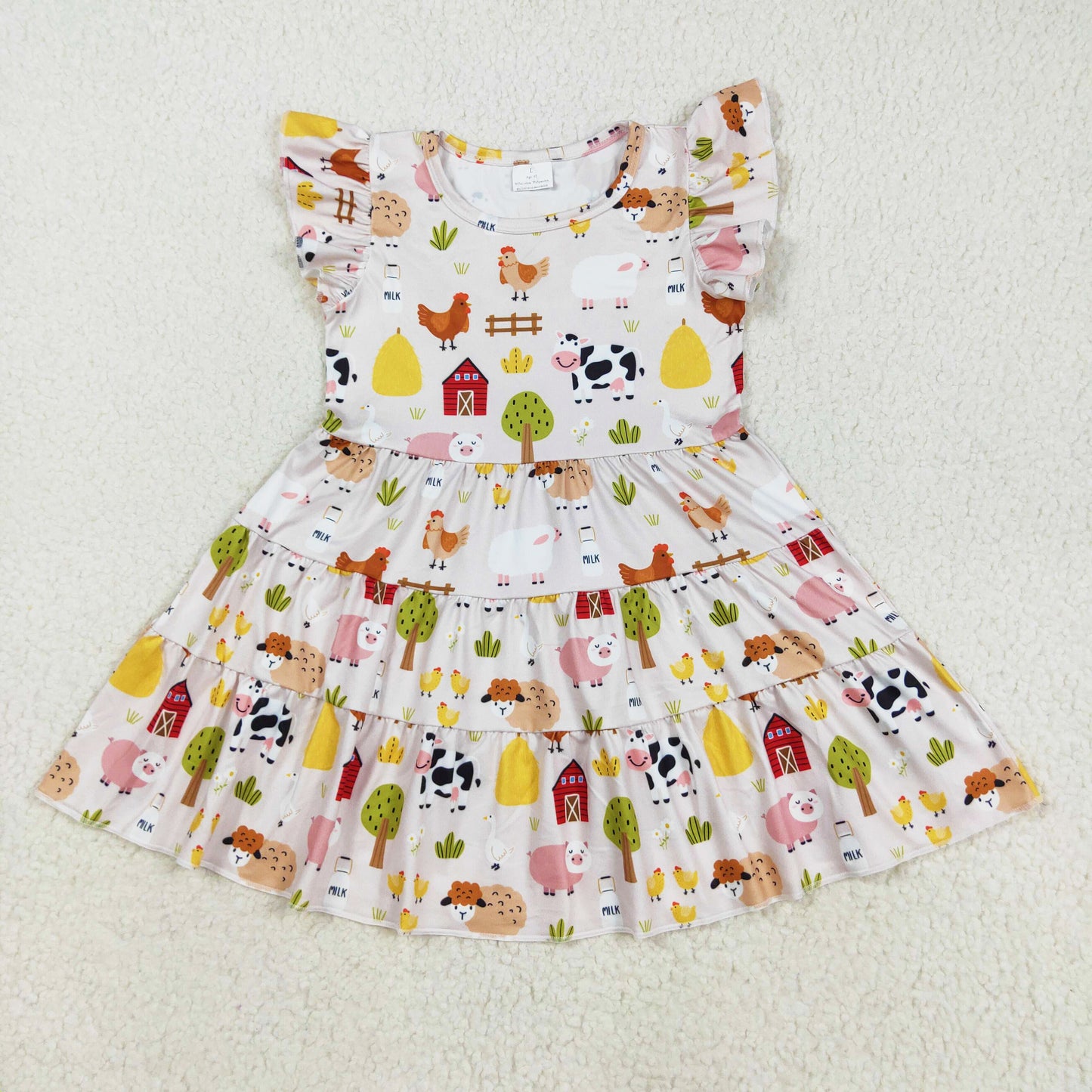 farm animal flutter dress