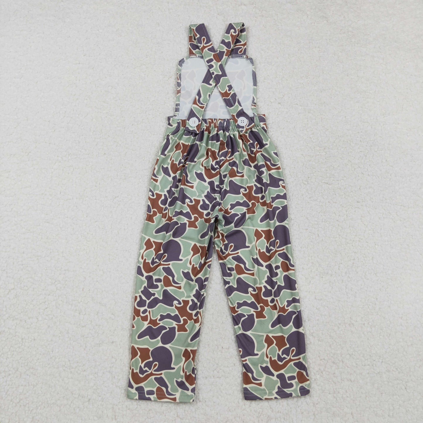 camo strap overall jumpsuit kids clothes