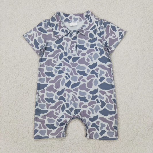 SR2973 USA Warehouse Camo Polo Romper