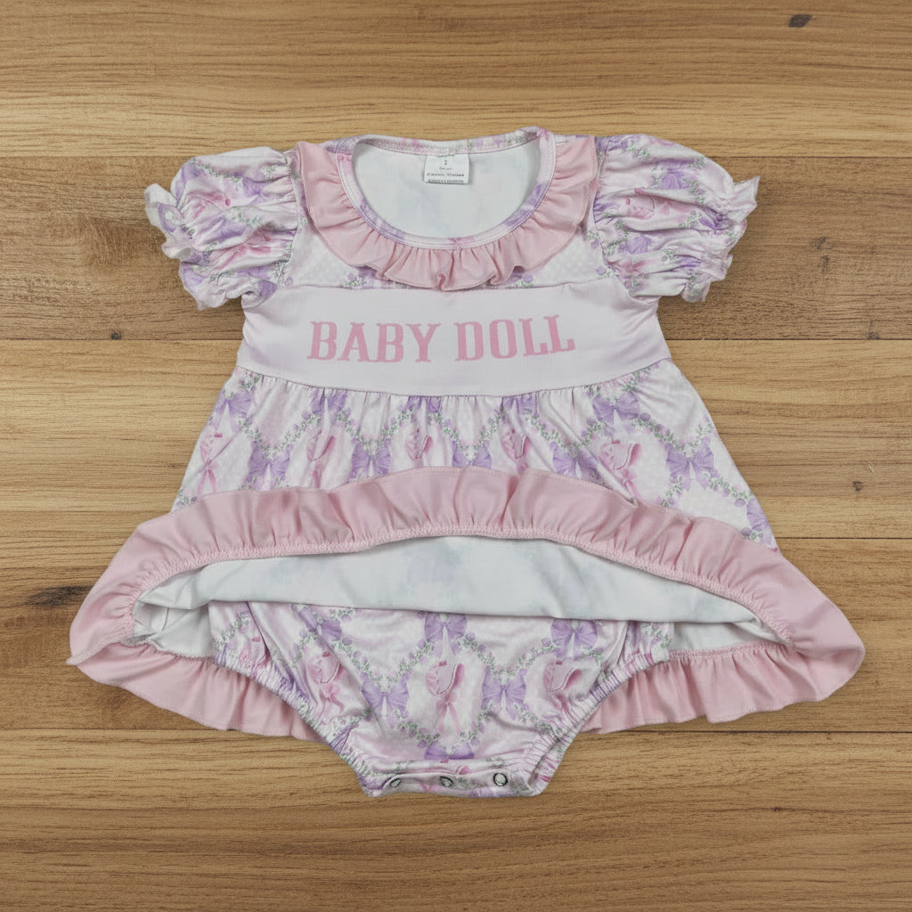 baby doll purple coquette girl playwear