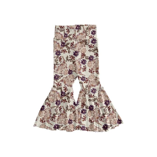 MOQ 5 TAT 6-8 weeks Floral Cow Bell Bottoms