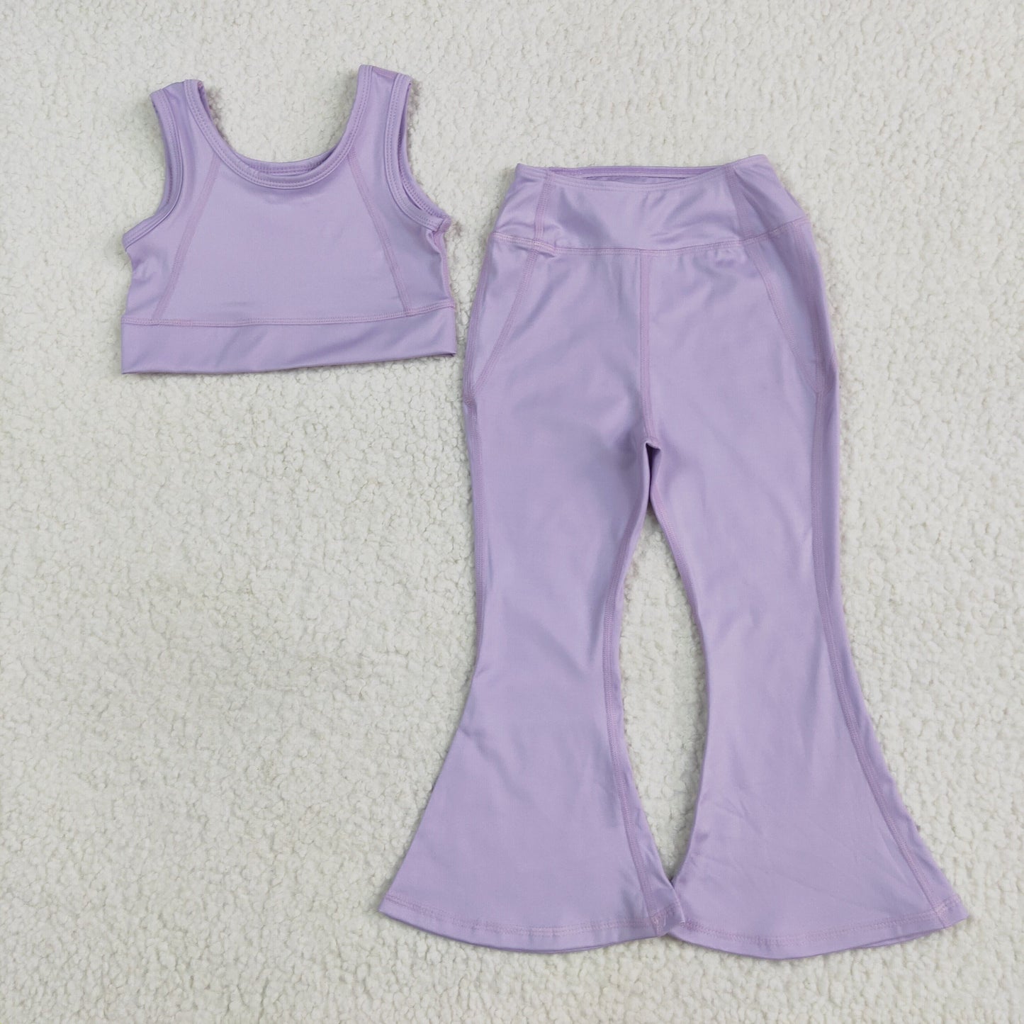 purple two pieces athletic pants set