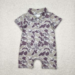 camo polo shorties romper