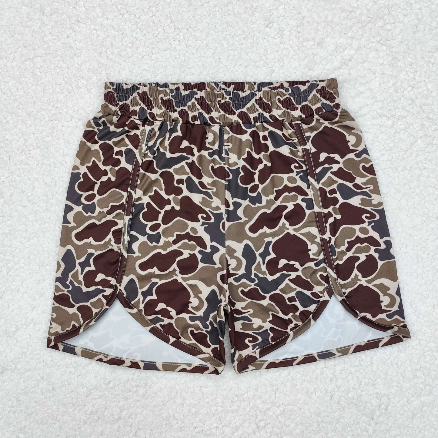 mommy and me clothes adult woman brown camo shorts