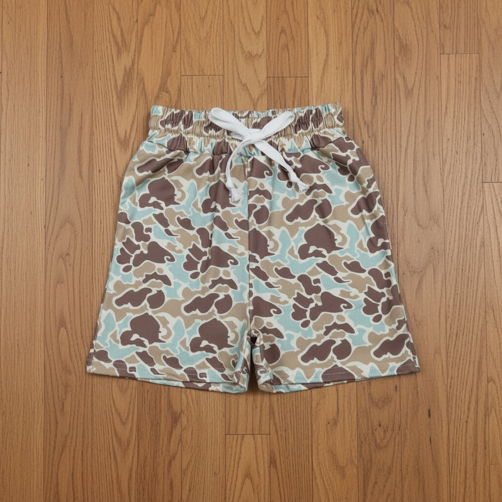 boy camo shorts kids clothing