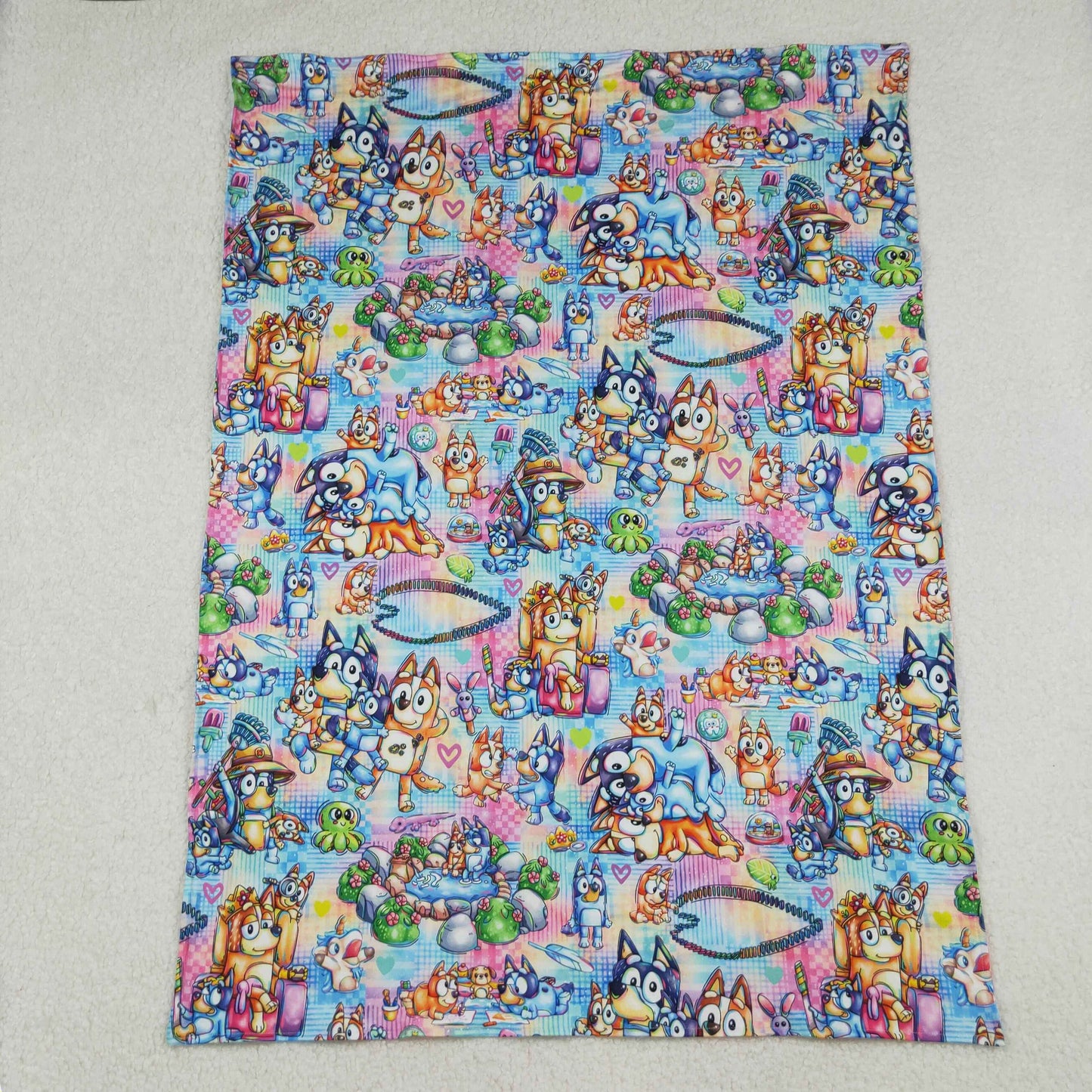blu*y print baby blanket