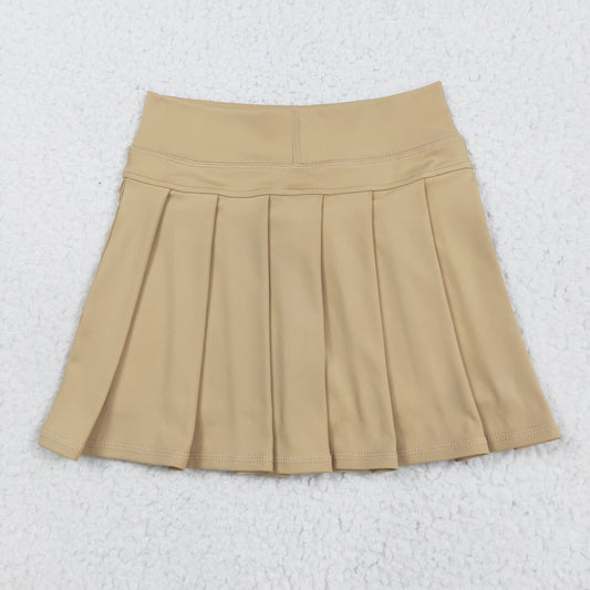 Girl Pleated Cheer Skirts Cheerleader Skirt Tan