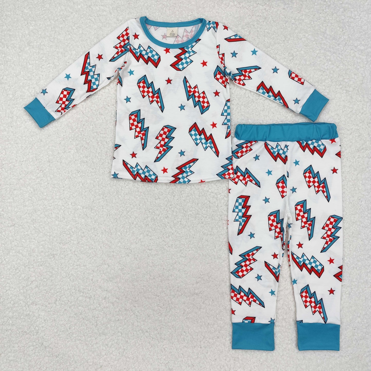 kids two pieces lightning bamboo pajama set