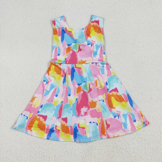 watercolor tie dye athletic dress