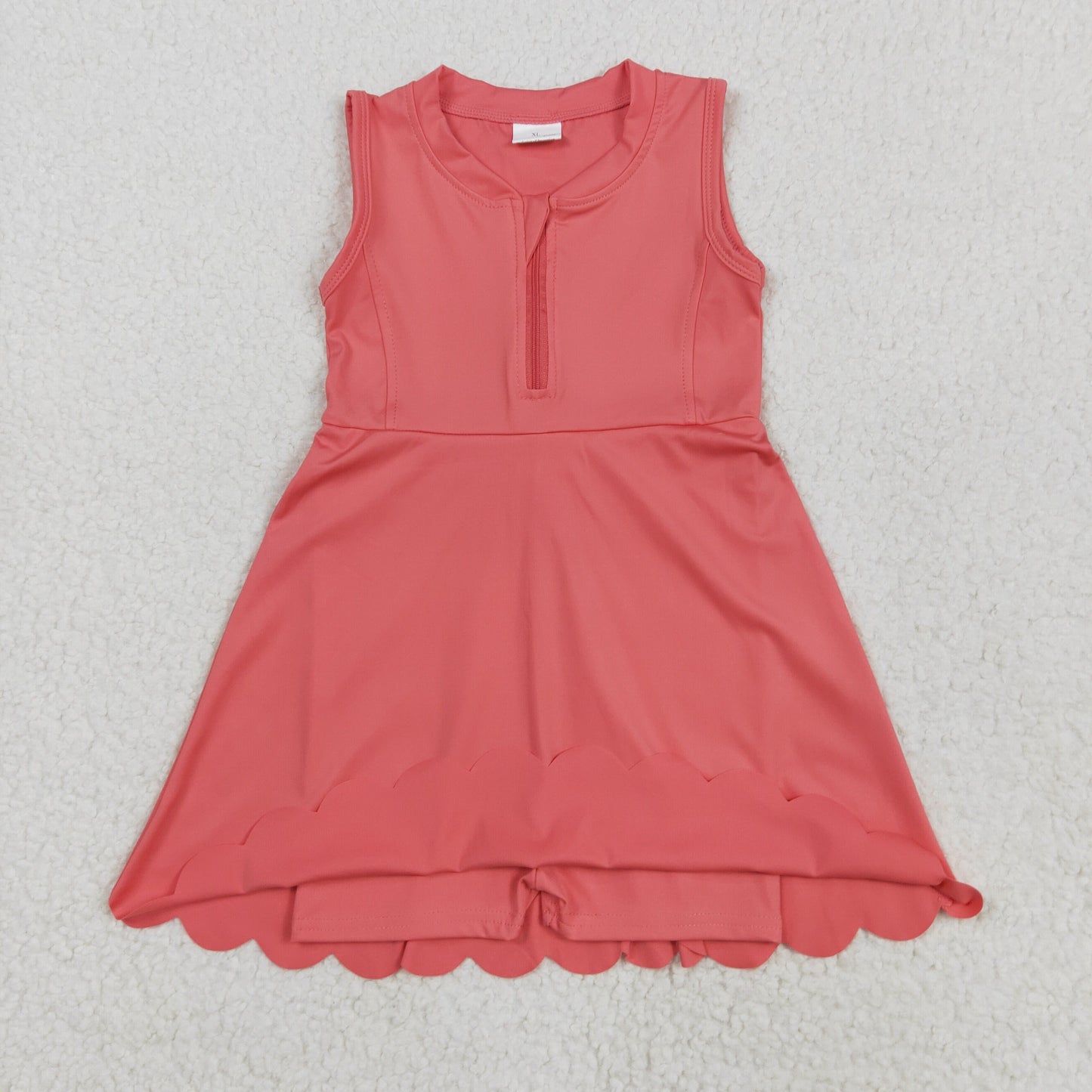 solid coral athletic skort dress