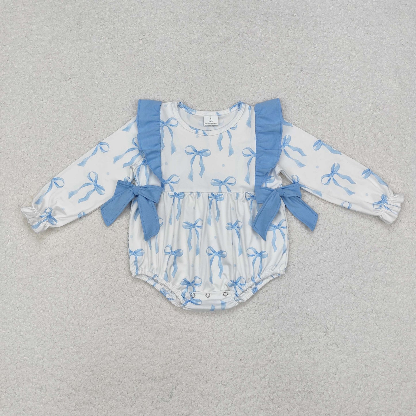 blue bows bubble baby clothes