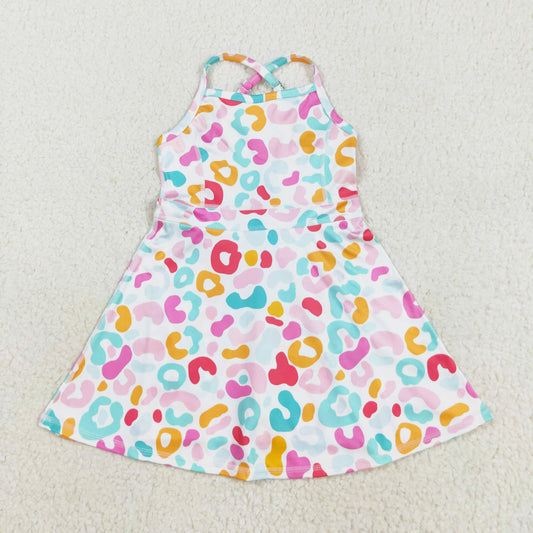 colorful leopard athletic dress active dresses