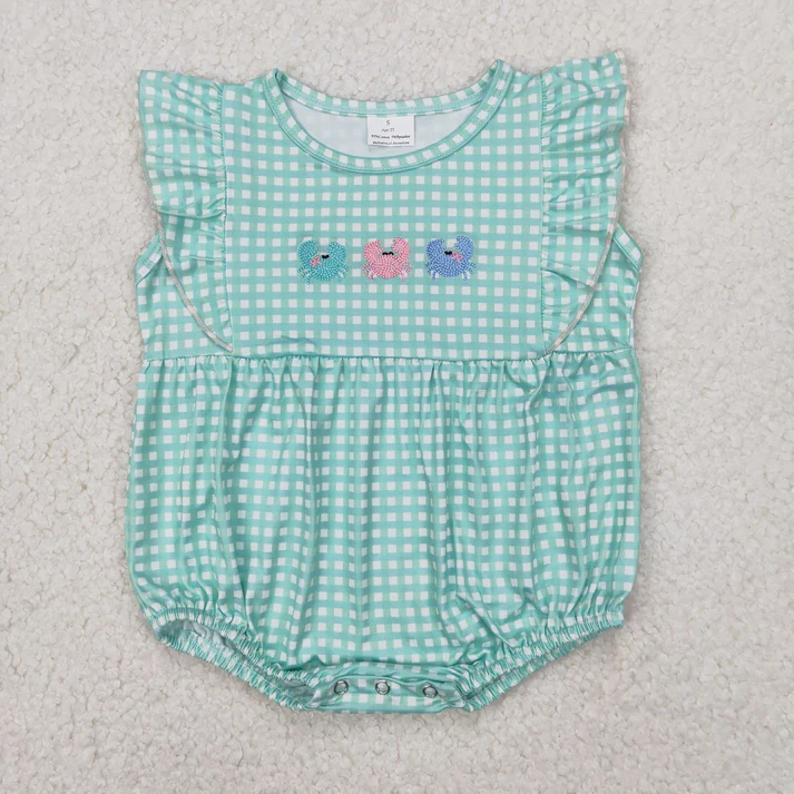 Kids Crab Embroidery Sibling Clothing
