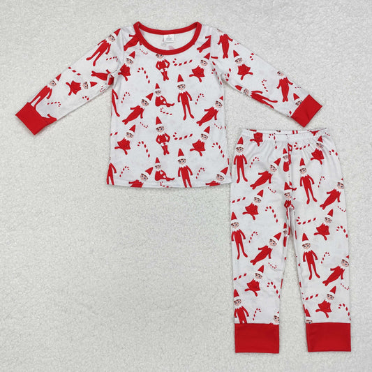 baby boy elf Christmas bamboo pajama set