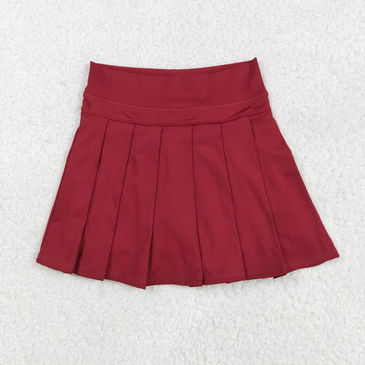 Girl Pleated Cheer Skirts Cheerleader Skirt Maroon