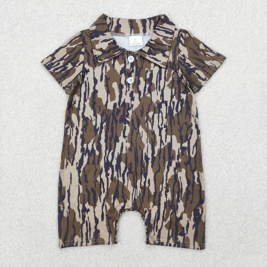 SR2976 USA Warehouse Camo Polo Romper
