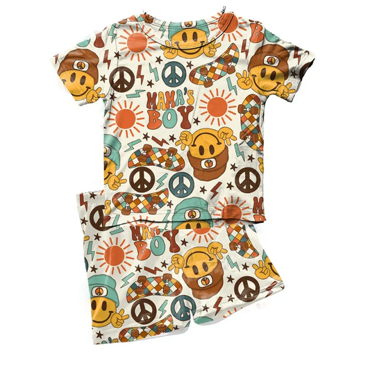 Split-CLOSE 25th April mama's boy shorts set