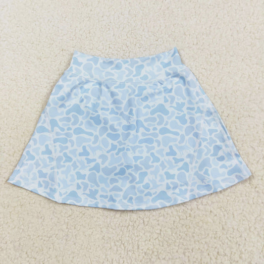 blue camo athletic skort