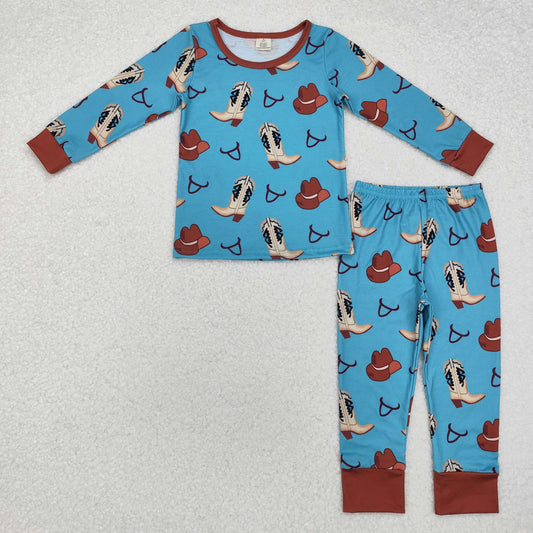 Kick- em- up! Cowboy / Boots Western Ranch bamboo pajama set