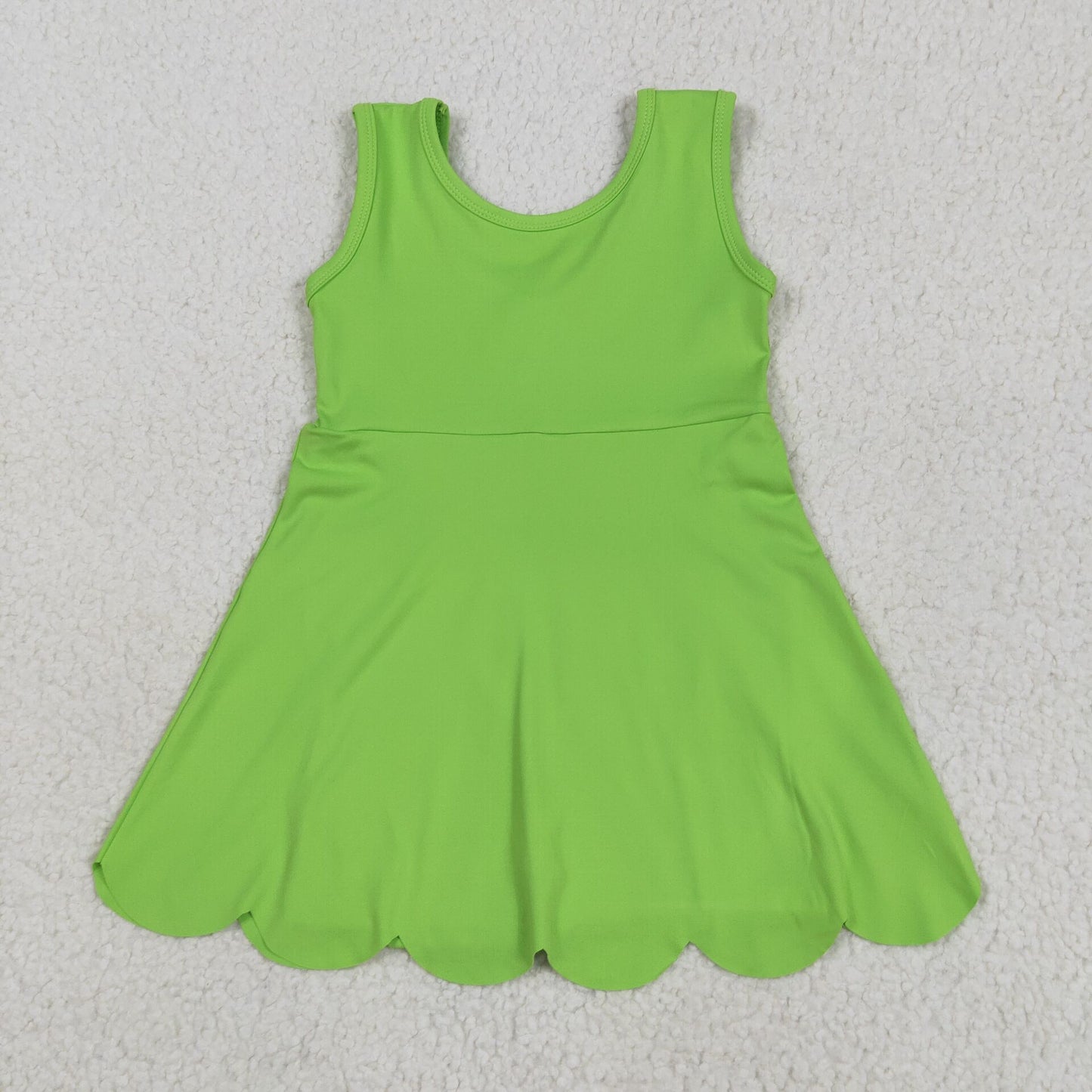 solid green athletic yoga dress