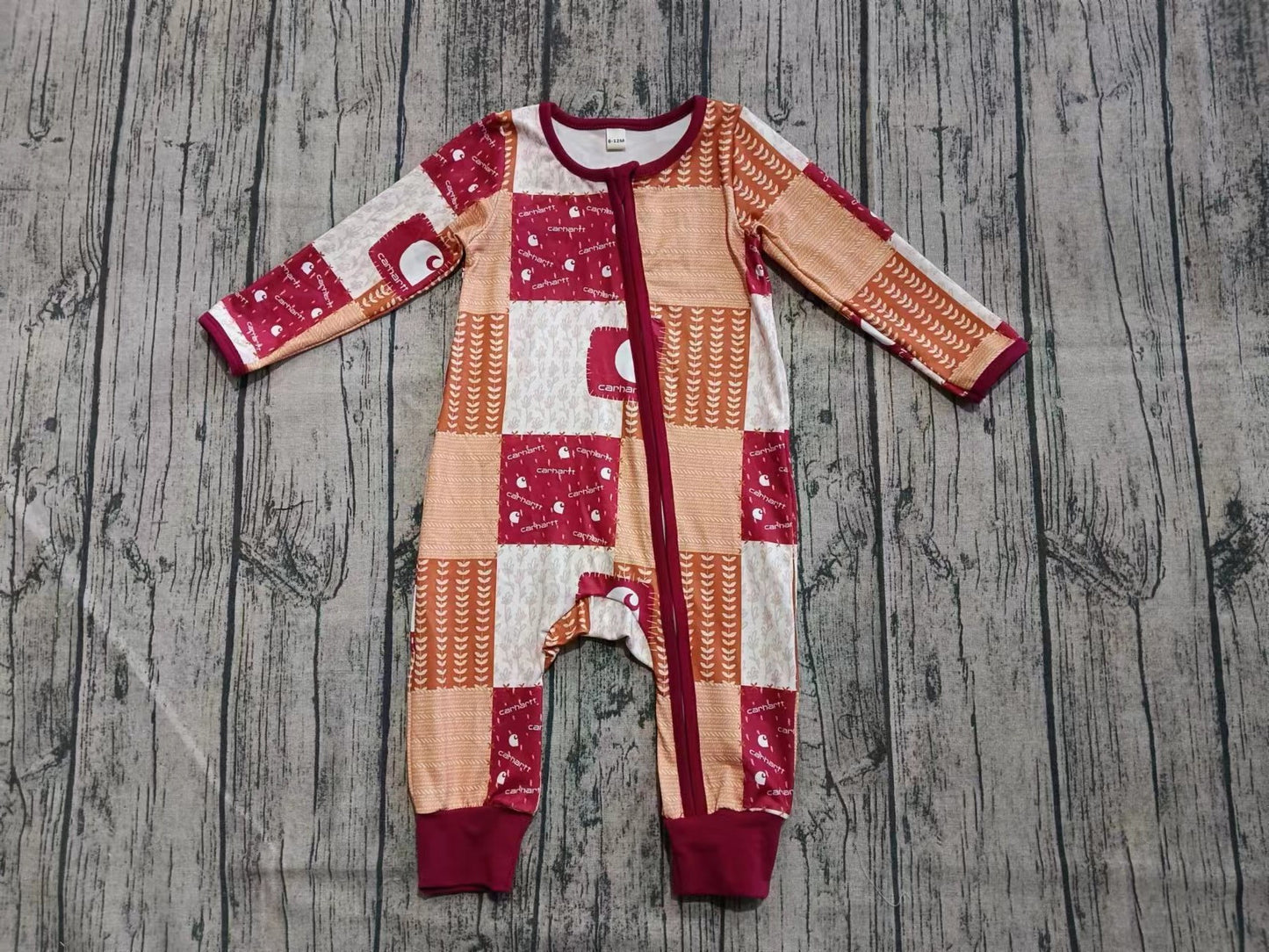 TAT 6-8 weeks MOQ 8 baby carhartt zip sleeper