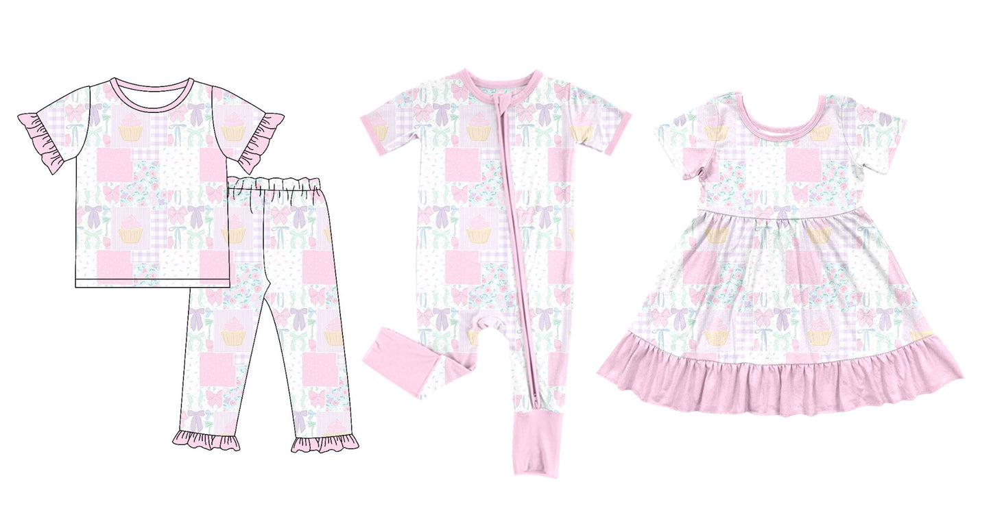 TAT 6-8 weeks MOQ 8 one style birthday girl pajama