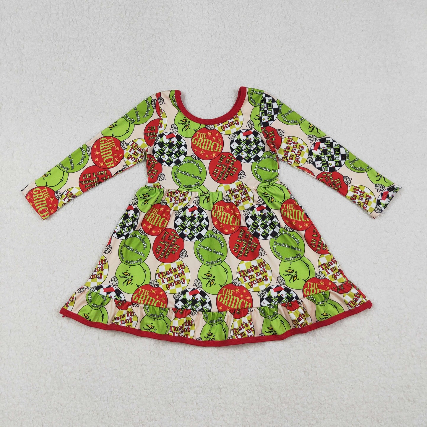 the gri*ch bells Christmas baby girl dress twirl dresses
