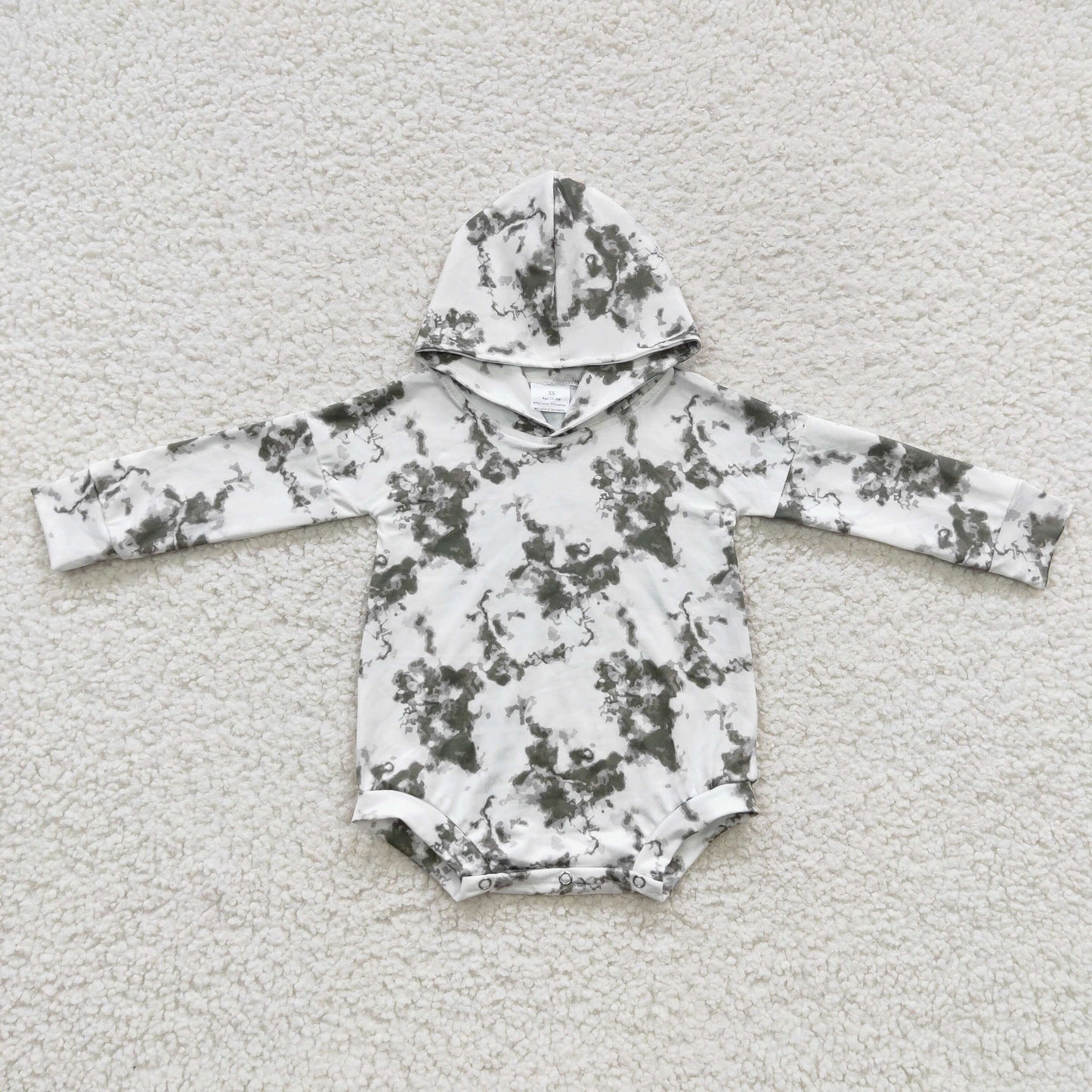 toddler ink tie dye hoodie romper