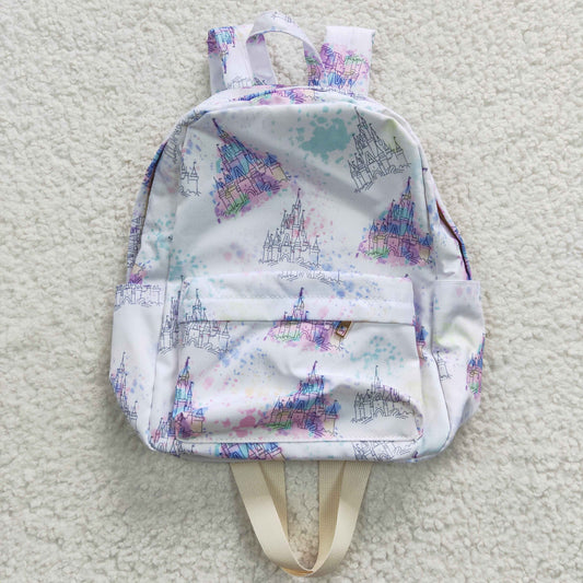 wetsern child bag backpack castle print