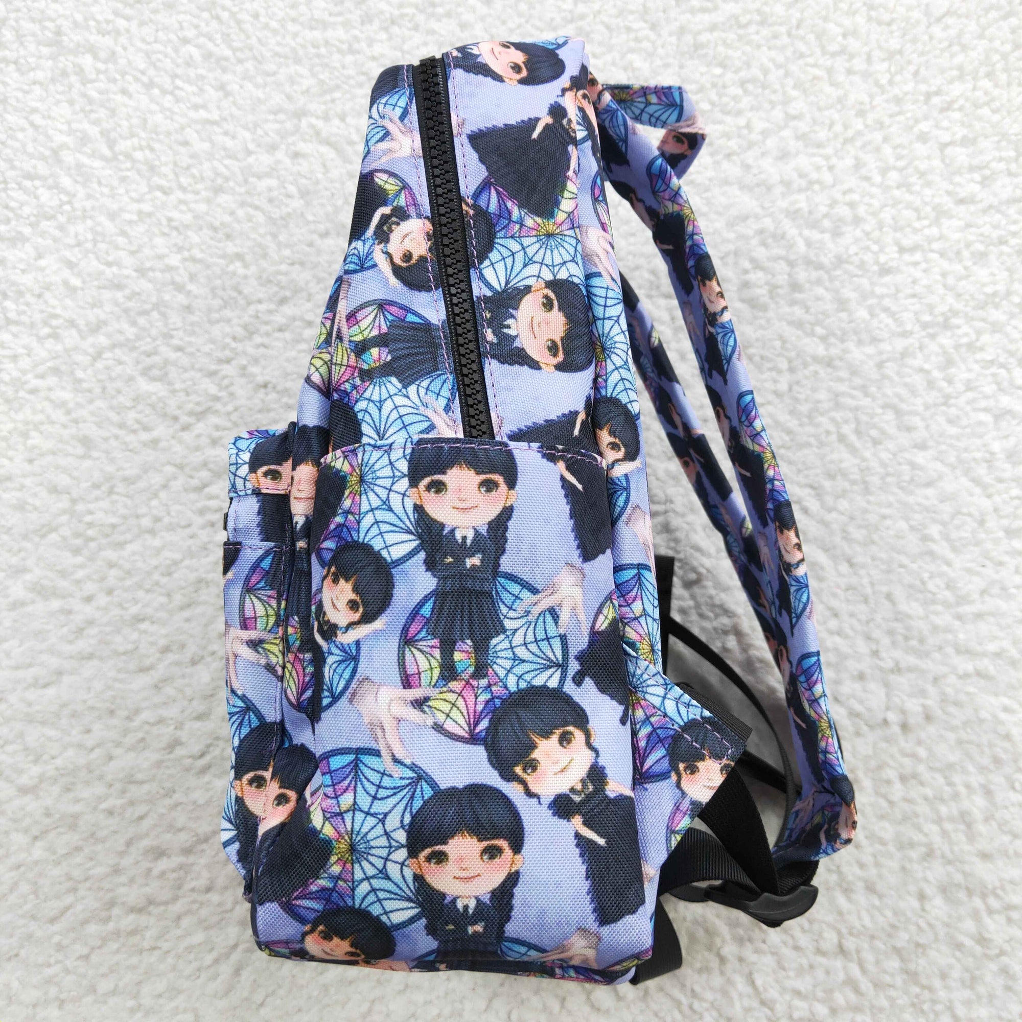child Wednesday print backpack bag