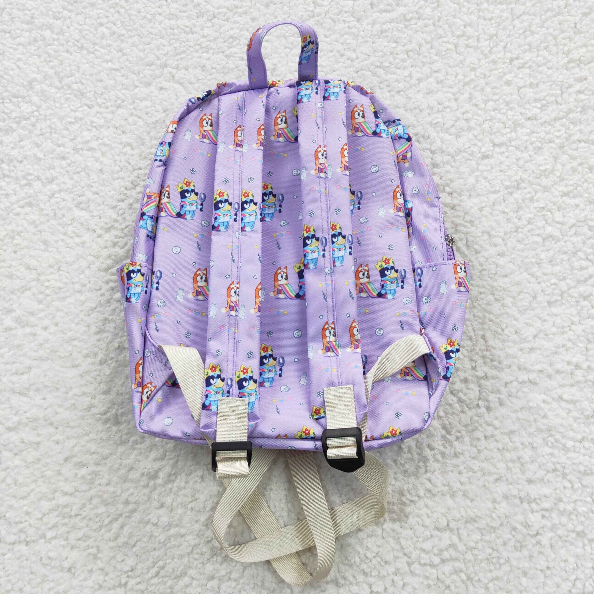 child purple blu*y bag backpack