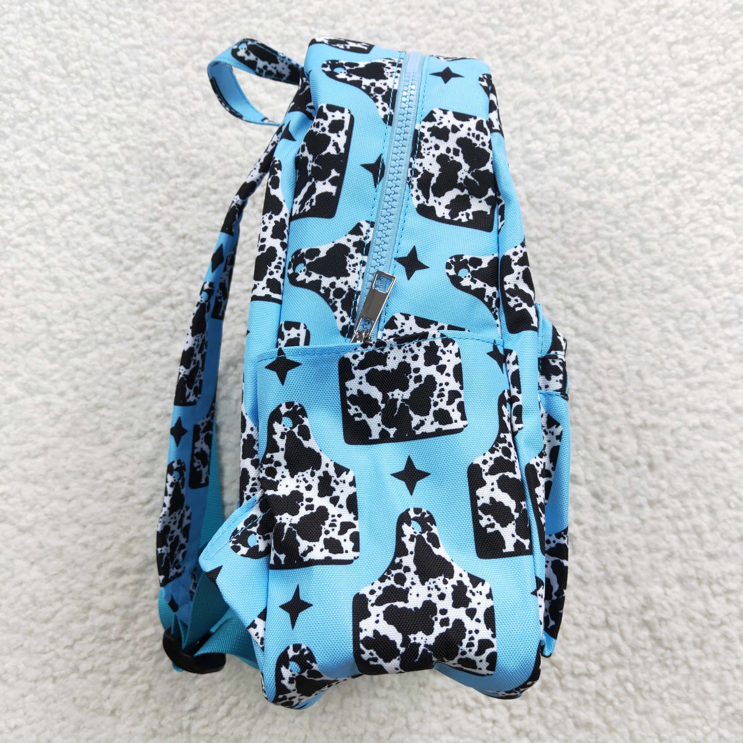 blue western child backpack bag