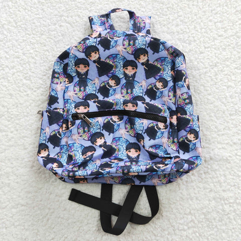 child Wednesday print backpack bag