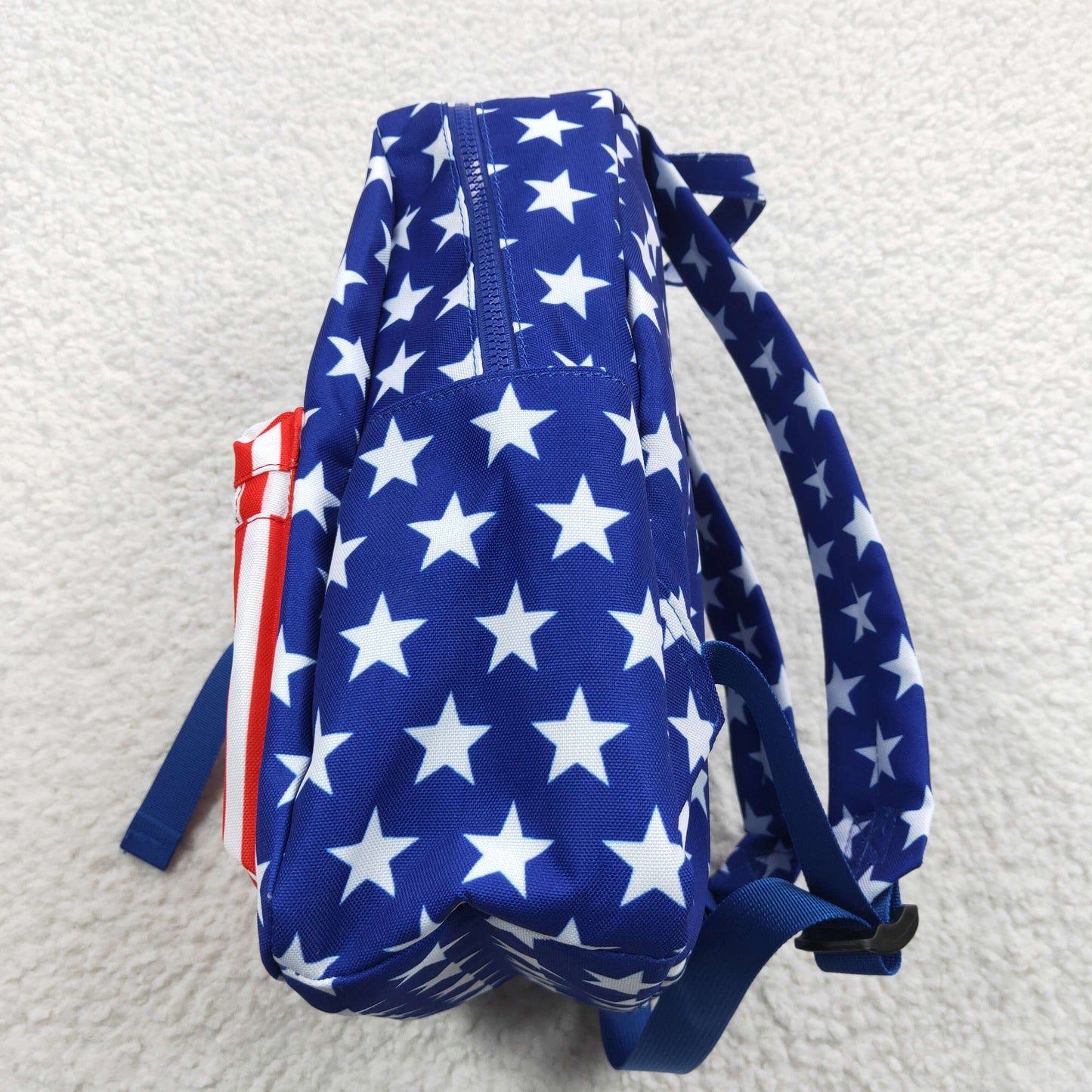 child blue stars bag backpack for 4th of July