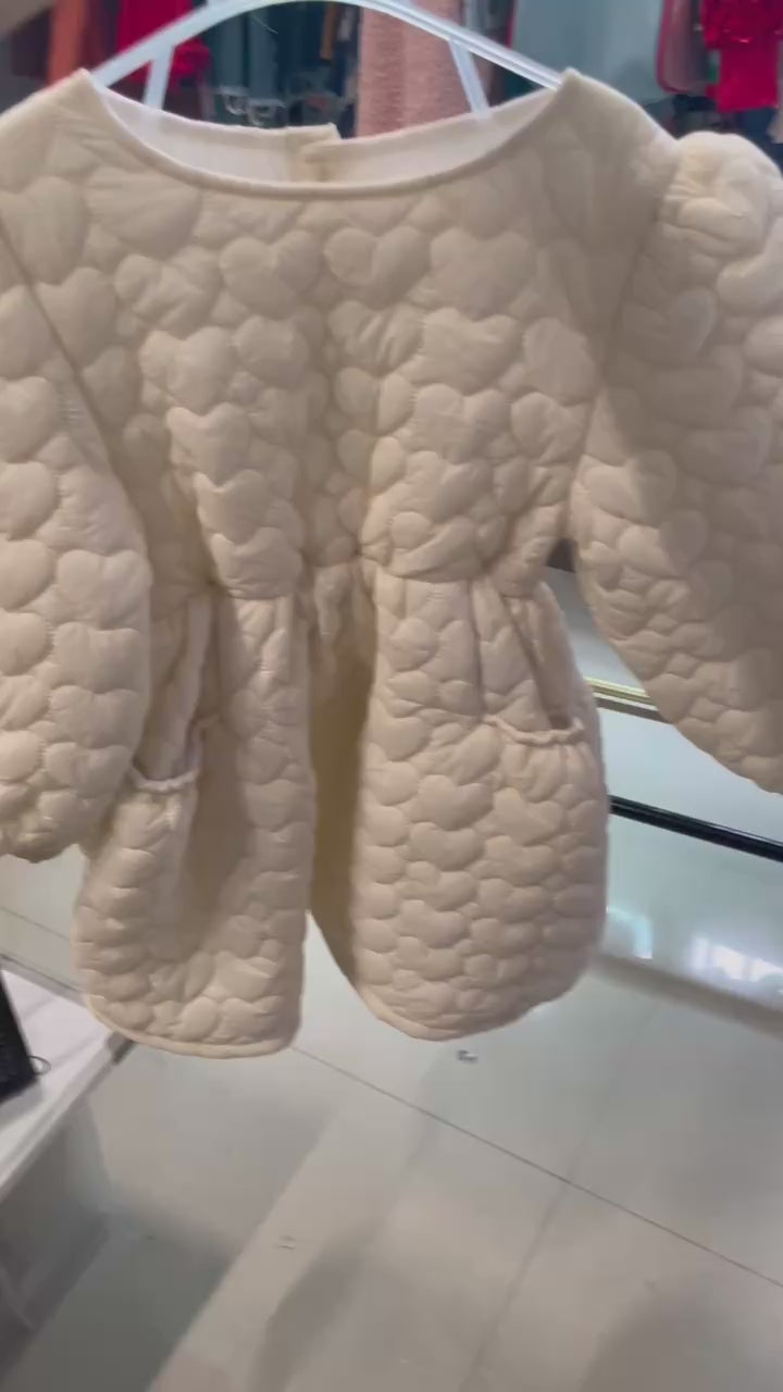 good quality girl white winter coat