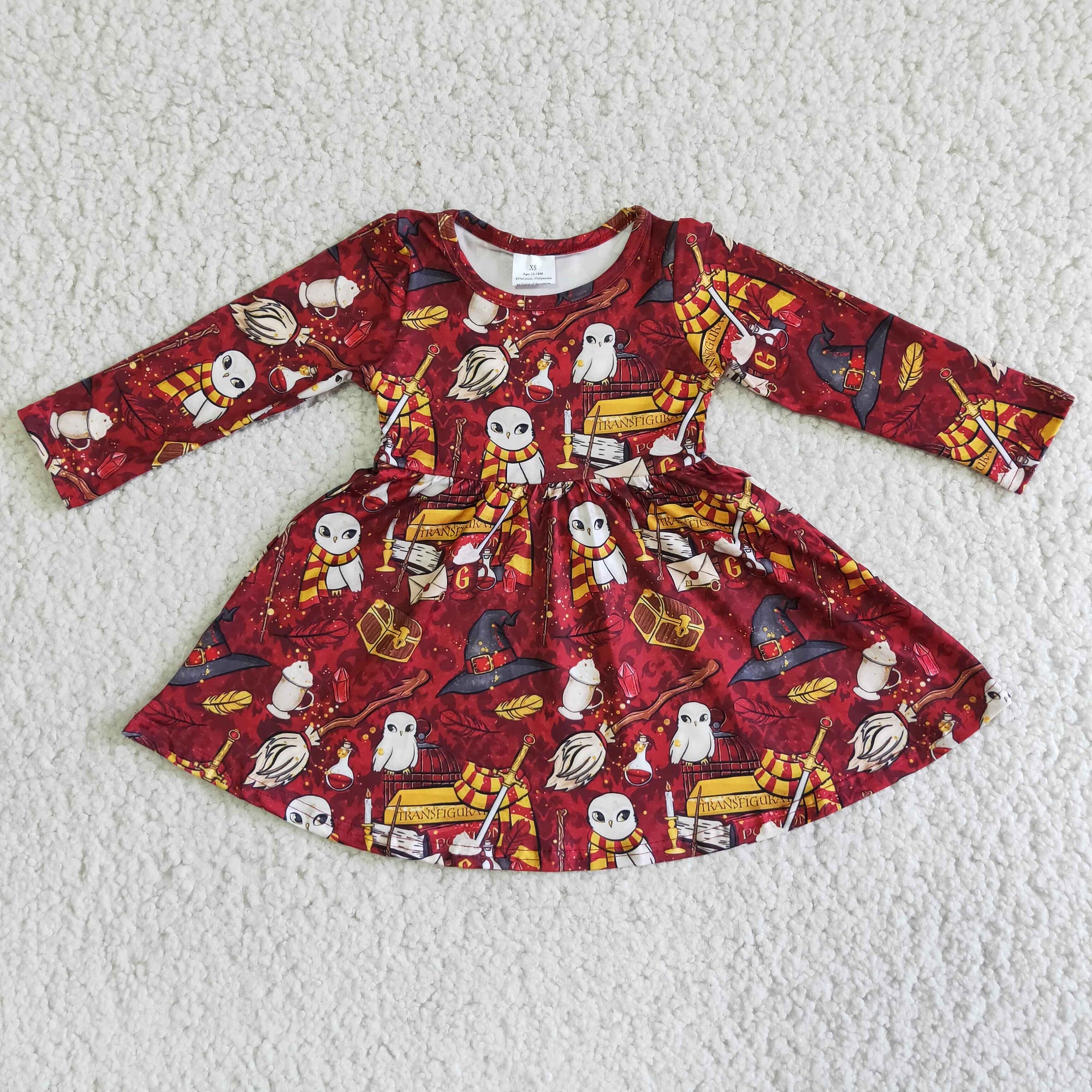 kids clothing dress crimson wizard