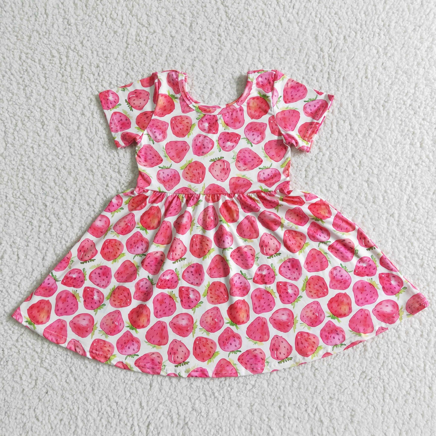 girl summer short sleeve strawberry dress fruit dress