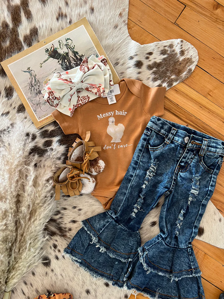 kids clothing distressed denim double wide belles